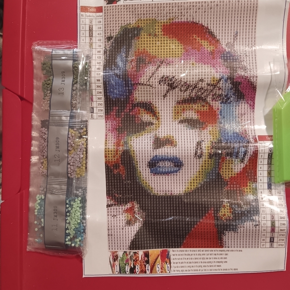 Colorful Marilyn Monroe Diamond Painting Kit 20x30 - Picture 2 of 6